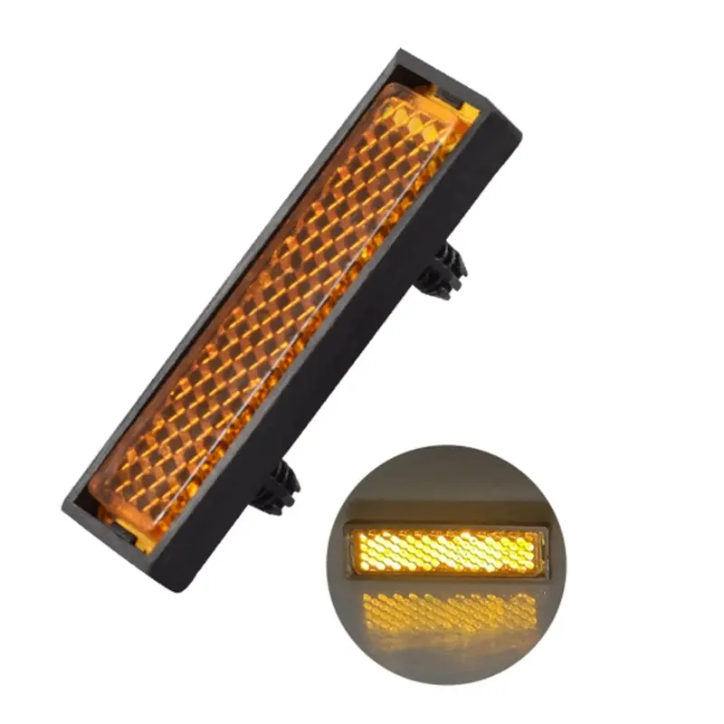 8 Pcs Bicycle Pedal Reflector Safety Night Cycling Reflective Mountain Bike Accessory Mount Vintage Clip Tube Warning Reflector
