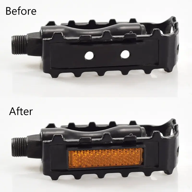8 Pcs Bicycle Pedal Reflector Safety Night Cycling Reflective Mountain Bike Accessory Mount Vintage Clip Tube Warning Reflector