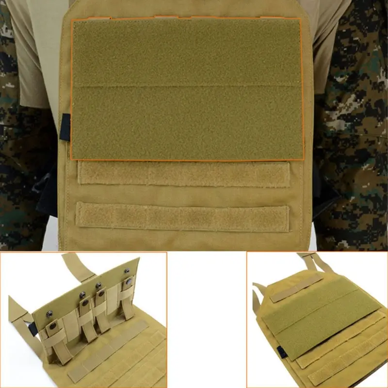 1000D Nylon Tactical Modular Vest Patch Molle Adapter Panel Hook&Loop Converter For Attching ID Patches Badge EDC Tool Bag