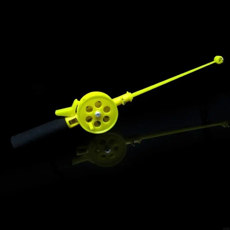 Small Ice Fishing Rod Children Fishing Poles Portable Plastic Fishing Rod Outdoor Kid Tackle Poles Easy to Use