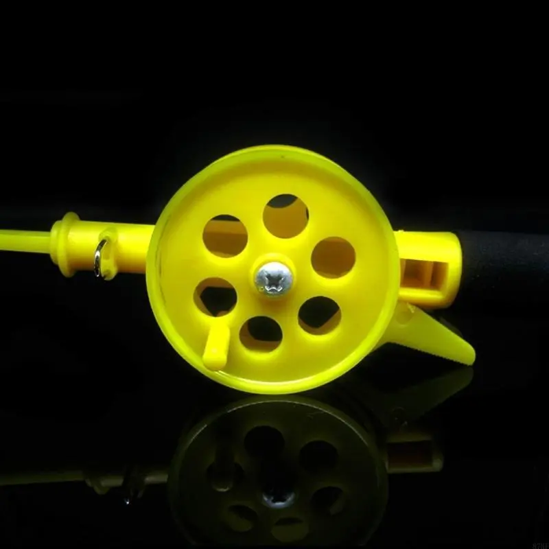 Small Ice Fishing Rod Children Fishing Poles Portable Plastic Fishing Rod Outdoor Kid Tackle Poles Easy to Use