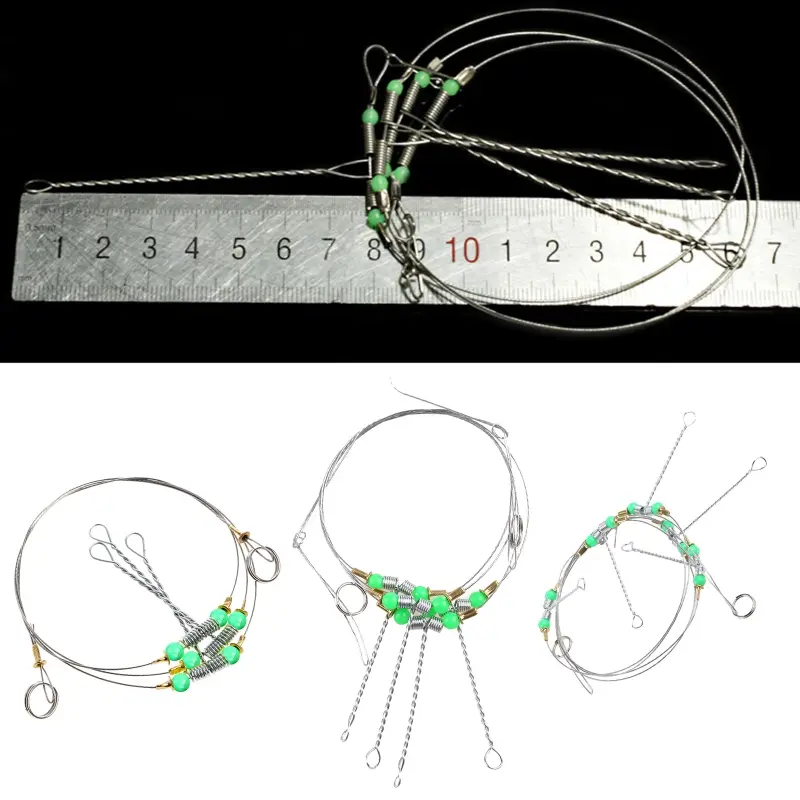 1 Pcs Fishhooks Anti-Winding Swivel String Fishing Hook Wire Leader Stainless Steel Rigs Swivel Fishing Lure Tackle Pesca