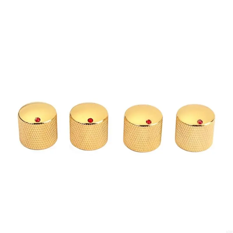 4Pcs Electric Guitar Bass Knobs Volumes Tone Control Knobs Guitar Dome Top Knobs Potentiometer Caps Easy to Install