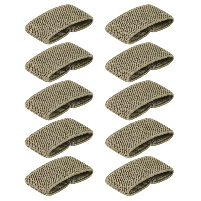 10PCS Tactical Fastening Straps Elastic Nylon Elastic Straps, Backpack Organizer, Waistband Organizer, Cable Ties, Hook And Loop