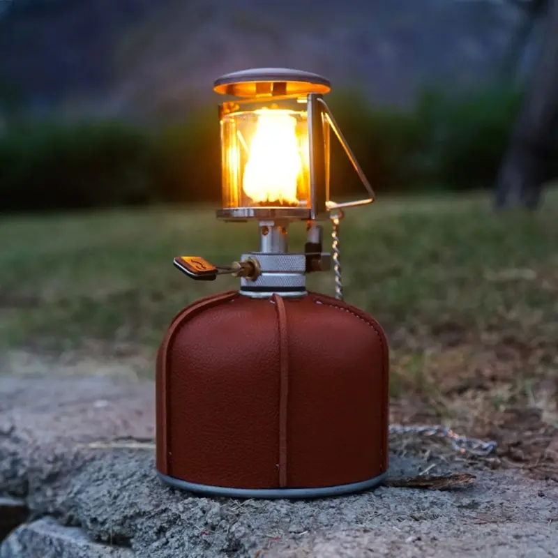 Camping Gas Tank Leather Case Gas Canister Protective Cover Bag Fuel Cylinder Storage Bag Outdoor Durable Canister Cover Bag