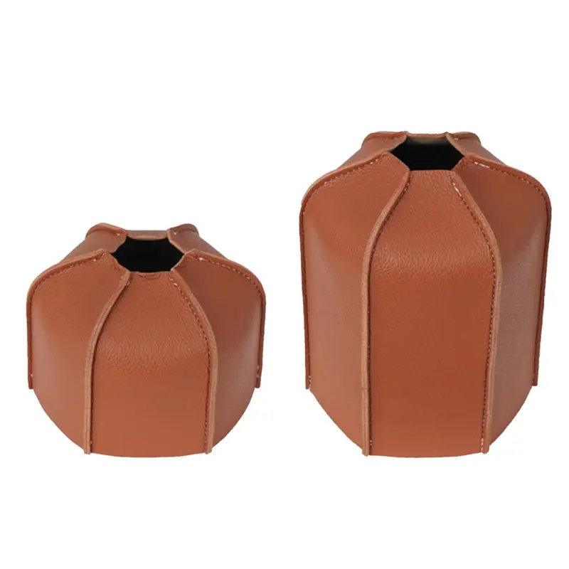 Camping Gas Tank Leather Case Gas Canister Protective Cover Bag Fuel Cylinder Storage Bag Outdoor Durable Canister Cover Bag
