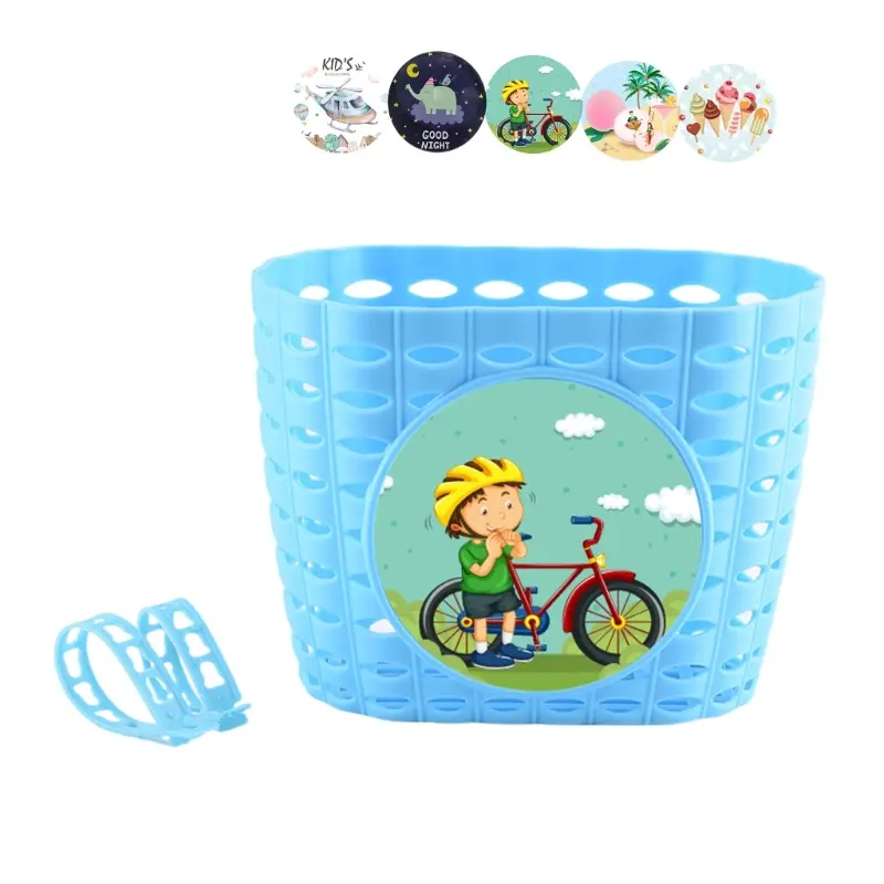 Kids Bike Basket for Boy and Girls Waterproof Plastic Teen Bicycles Basket