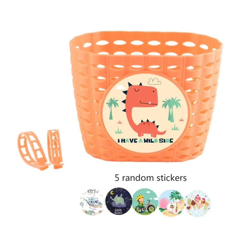 Kids Bike Basket for Boy and Girls Waterproof Plastic Teen Bicycles Basket