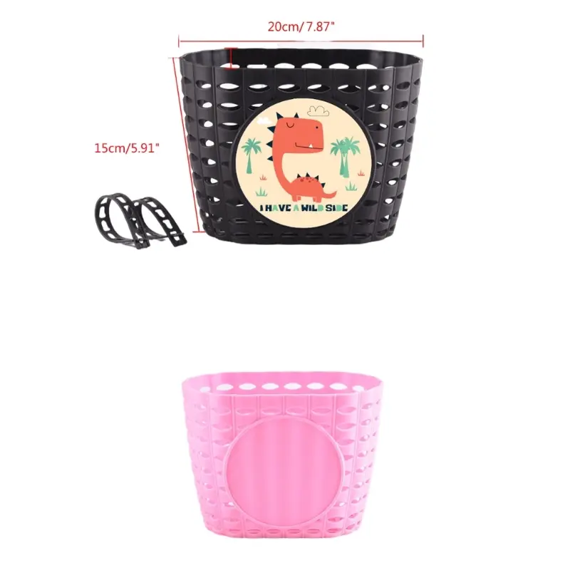 Kids Bike Basket for Boy and Girls Waterproof Plastic Teen Bicycles Basket