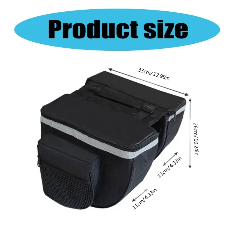 Bicycles Double Panniers Bag Water Resistant Bike Rear Rack Bag Luggage Carriers Bike Rack Tail Bag Cycling Accessories