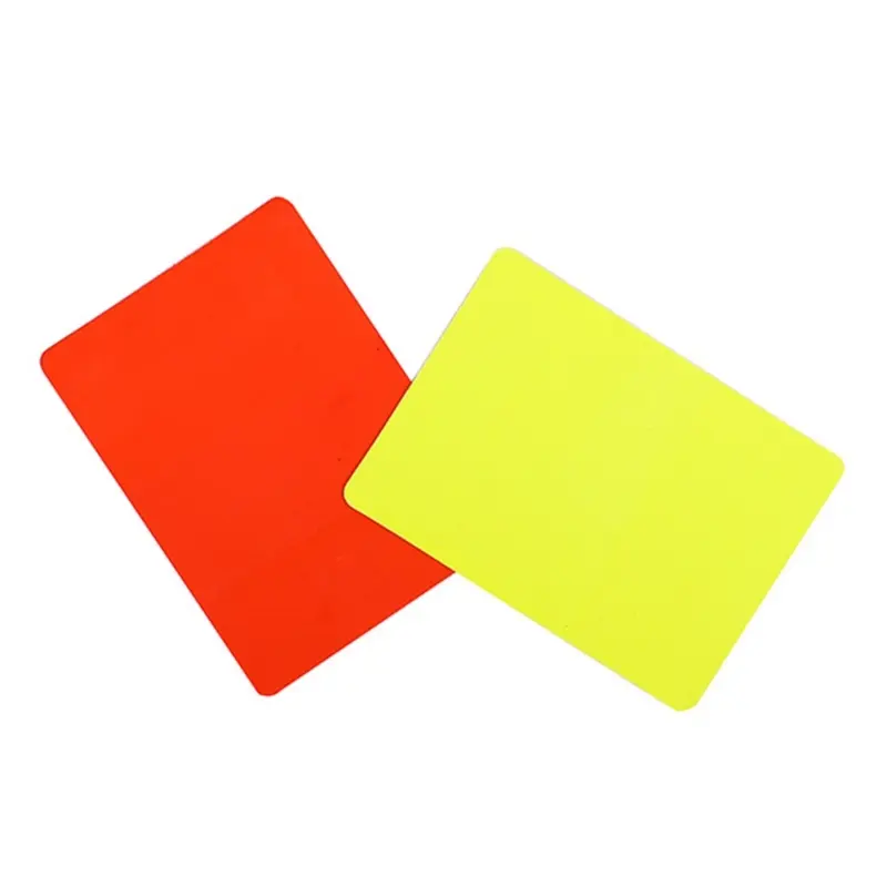 Football Redness Yellow Card Set Sports Football Referee Redness Yellow Card Set