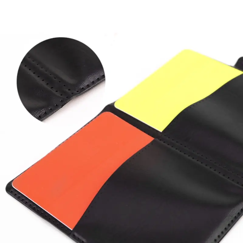 Football Redness Yellow Card Set Sports Football Referee Redness Yellow Card Set