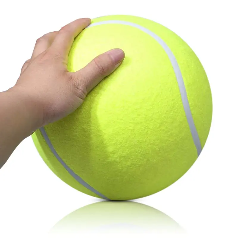 20.5cm Pet Dog Toy Tennis Ball Pet Training Toys Inflatable Oversize Giant Rubber Tennis Chew Balls for Large Pet Puppies Fun