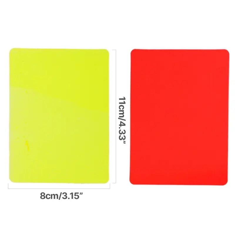 Football Redness Yellow Card Set Sports Football Referee Redness Yellow Card Set