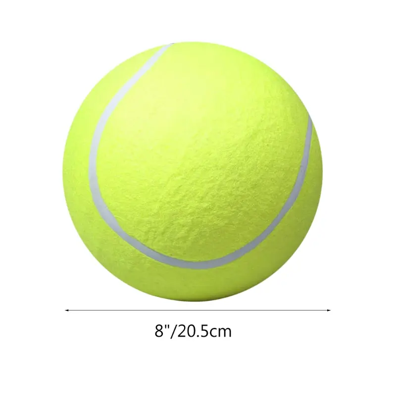 20.5cm Pet Dog Toy Tennis Ball Pet Training Toys Inflatable Oversize Giant Rubber Tennis Chew Balls for Large Pet Puppies Fun