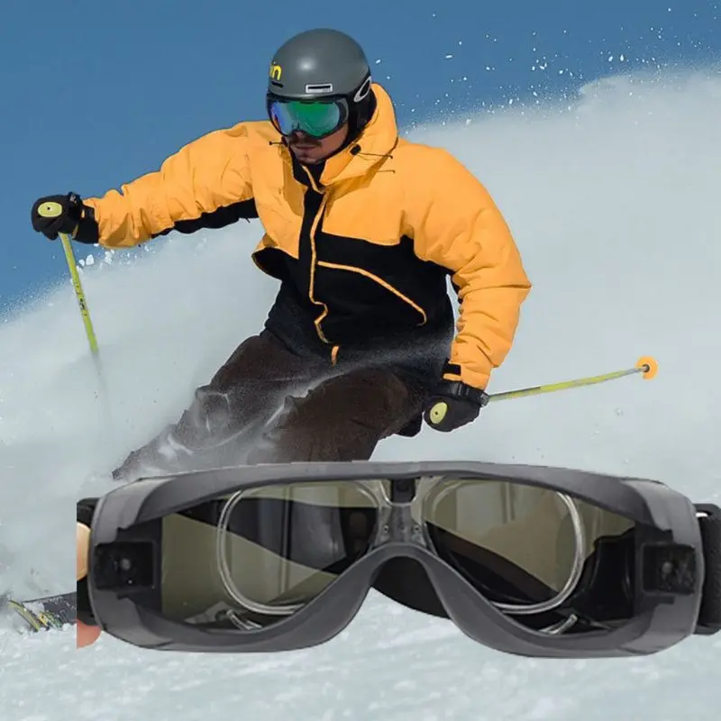 Outdoor Sport Ski Goggles Adaptor Insert Optical Myopia Glasses Frame Bendable Motorcycle Prescription Lenses Cycling
