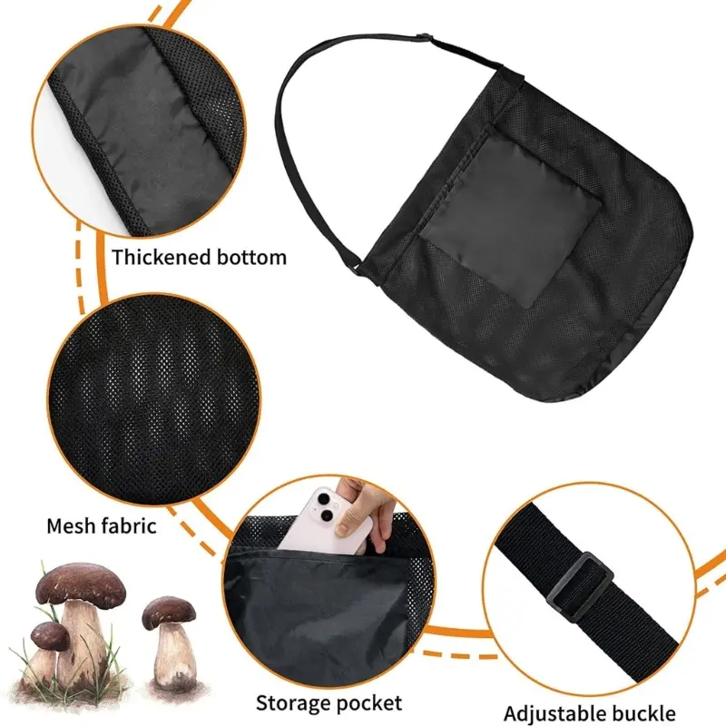 Mushroom Foraging Bag Mesh Foraging Pouch Harvesting Bag Mushroom Hunting Bag