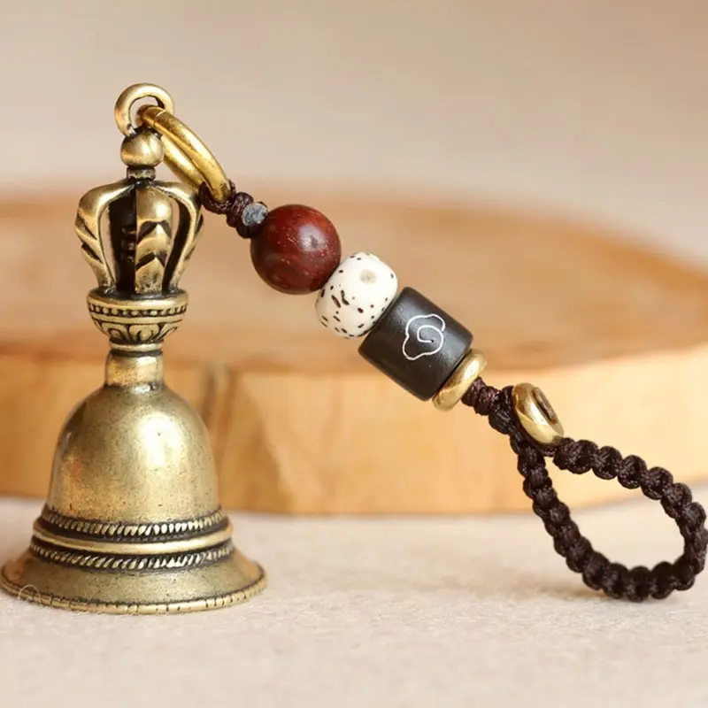 Brass Handicraft Bell Metal Call Bells Alarm Hand Held Service Call Bell Desktop Bell Tea Dinner Bell Bronze Christams Bell