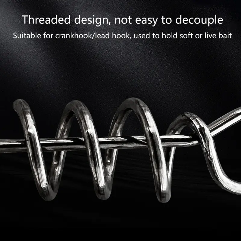 50/100pcs/Lot Spring Lock Pin Crank Hook Fishing Connector Stainless Steel Springs for Soft Bait Accessories Pesca Tackle