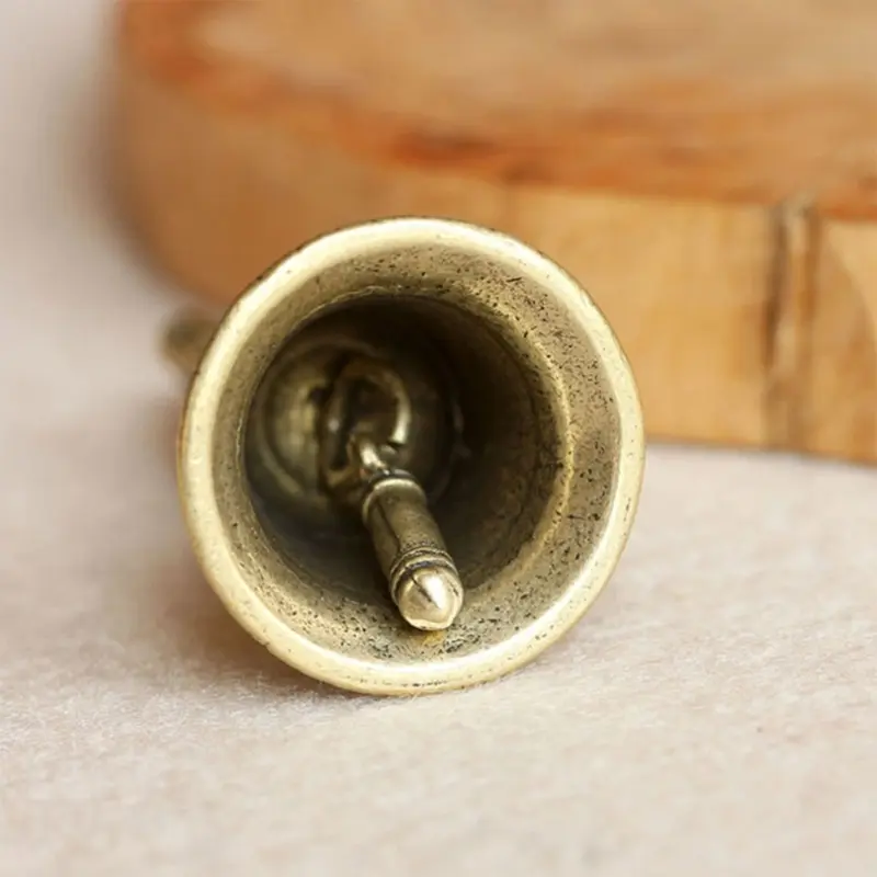 Brass Handicraft Bell Metal Call Bells Alarm Hand Held Service Call Bell Desktop Bell Tea Dinner Bell Bronze Christams Bell
