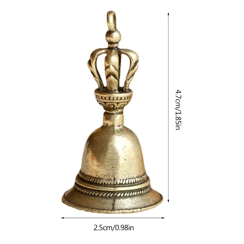 Brass Handicraft Bell Metal Call Bells Alarm Hand Held Service Call Bell Desktop Bell Tea Dinner Bell Bronze Christams Bell