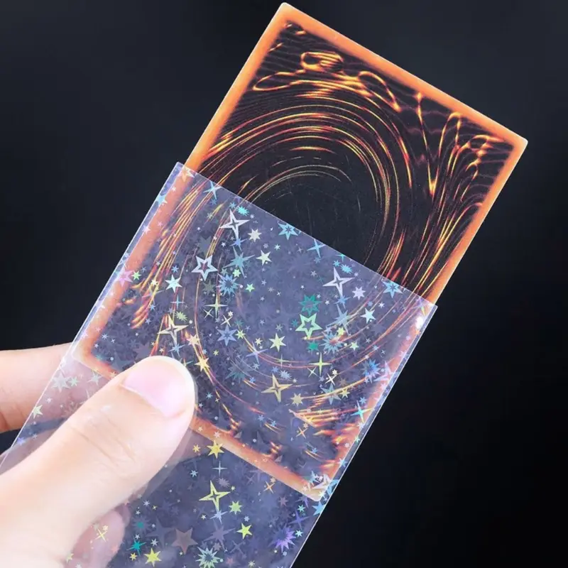 50Pcs Protector Card Sleeves Holographics Foil Laser Clear Magic Board Game Tarot Case Kpop Photocard Protective Shield Cover