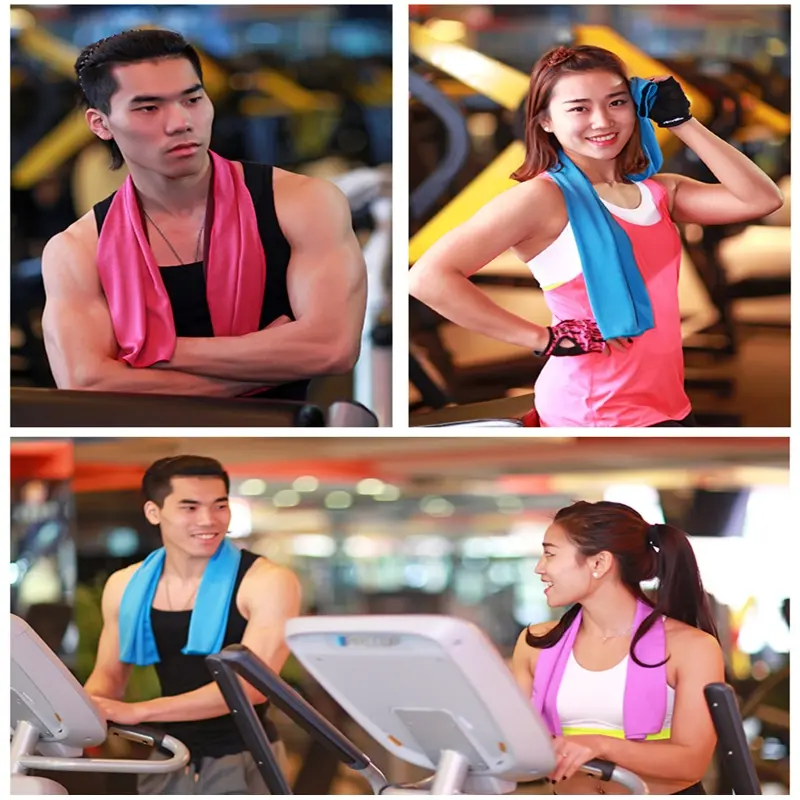 Quick Drying Cooling Towel Soft Breathable Chilly Sweat Absorption Cold Towel With Storage Box Sports Running Yoga Gym Club