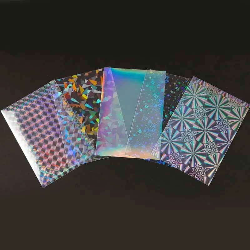 50Pcs Protector Card Sleeves Holographics Foil Laser Clear Magic Board Game Tarot Case Kpop Photocard Protective Shield Cover