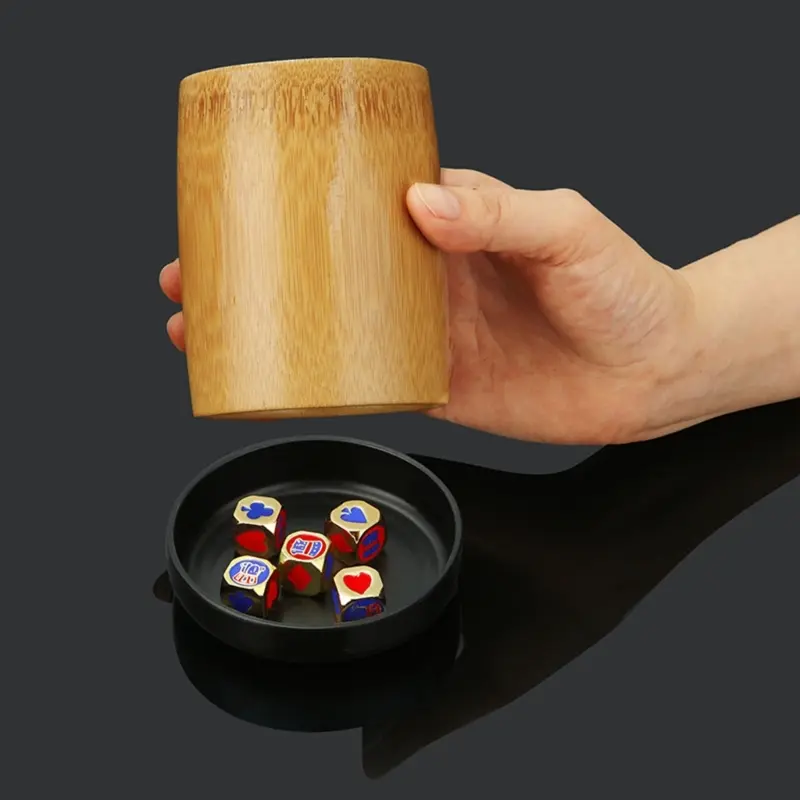 4/5Pcs Solid Metal Dices Poker Pattern Dices Party Game Toy Standard 6 Sided Dices Board Game Acessorios For Role Playing