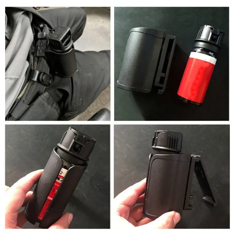 Tactical Polymer Spray Pouch Flashlight Pouch Holsters 360 Degree Rotable Open Top Mace Spray Holder Multi Tool Light Case