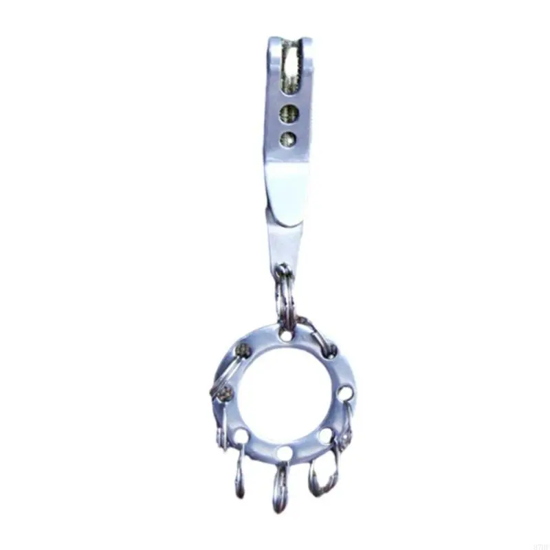 Stainless Steel Suspension Pocket Clip Key Holder with Keychain Belt Clip
