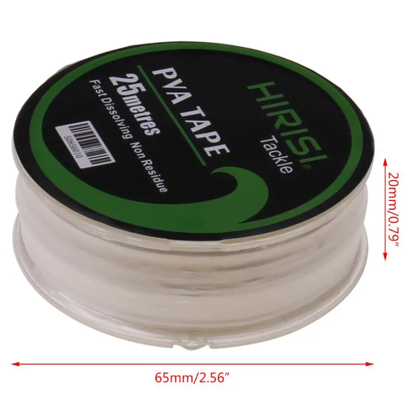 20M Carp Fishing PVA Tape Quick Water Dissolve Film String Line Roll Feeder Solid Threading Bait Throwing Tool Tackle