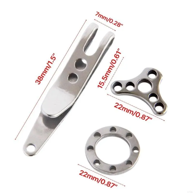 Stainless Steel Suspension Pocket Clip Key Holder with Keychain Belt Clip