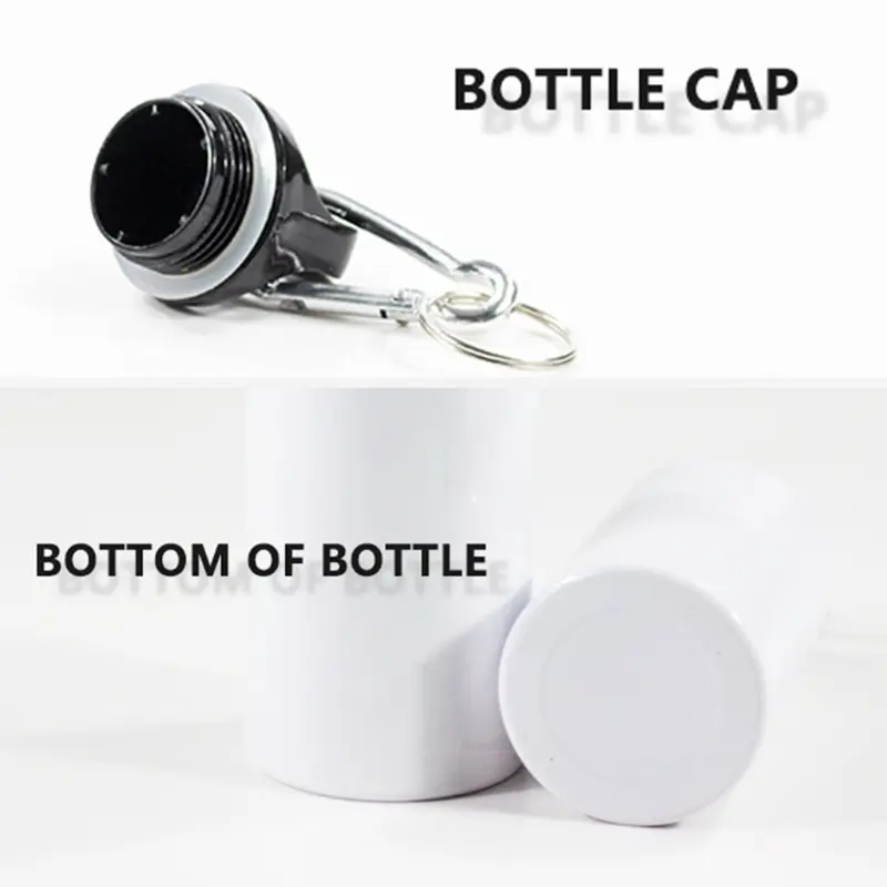 Portable Aluminum Water Bottle with Carabiner 400/500/600/750ml Sports Flasks Travel Cycling Hiking Camping Bicycle Flask
