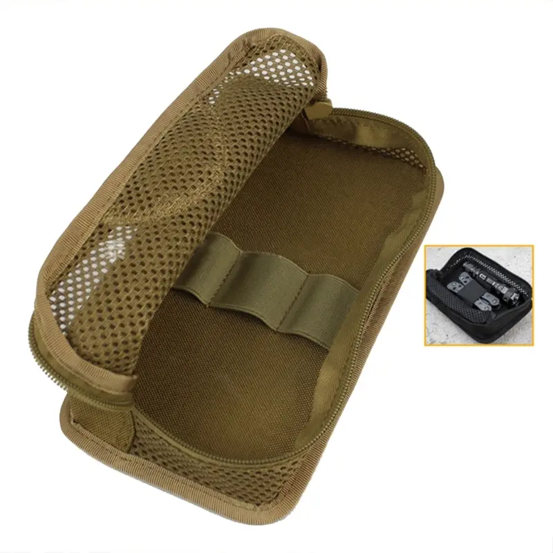 Tactical Backpack Bag Insert Modular Organizer Hook Fasteners Mesh Pocket Utility Admin Pouch Hunting Nylon Zipper Closure New