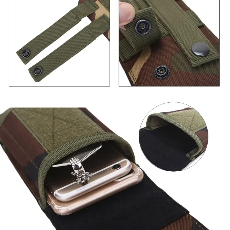 Outdoor Camouflage Bag Tactical Phone Holder Sport Waist Belt Case Waterproof Nylon EDC Sport Hunting Camo Bags in Backpack