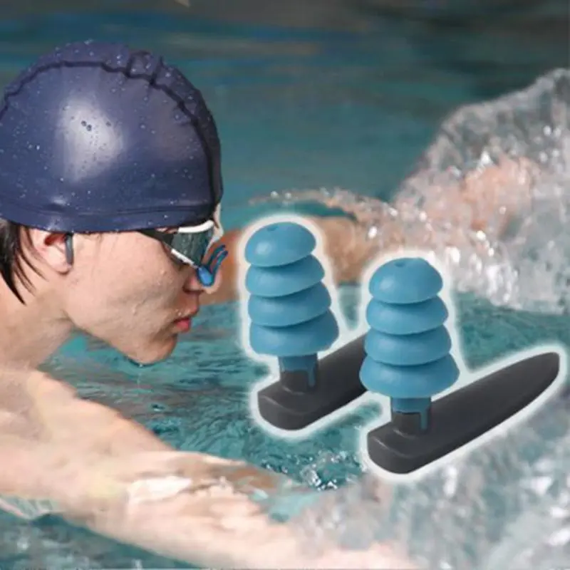 1Pair Box-packed Comfort Earplugs Noise Reduction Silicone Soft Ear Plugs Swimming Silicone Earplugs Protective Earbuds Sleep
