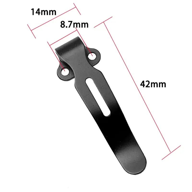 1piece Tool DIY Accessories Fold Knife Holder Stainless Steel Back Clip Pocket Holder Knife Clip Outdoor Accessories