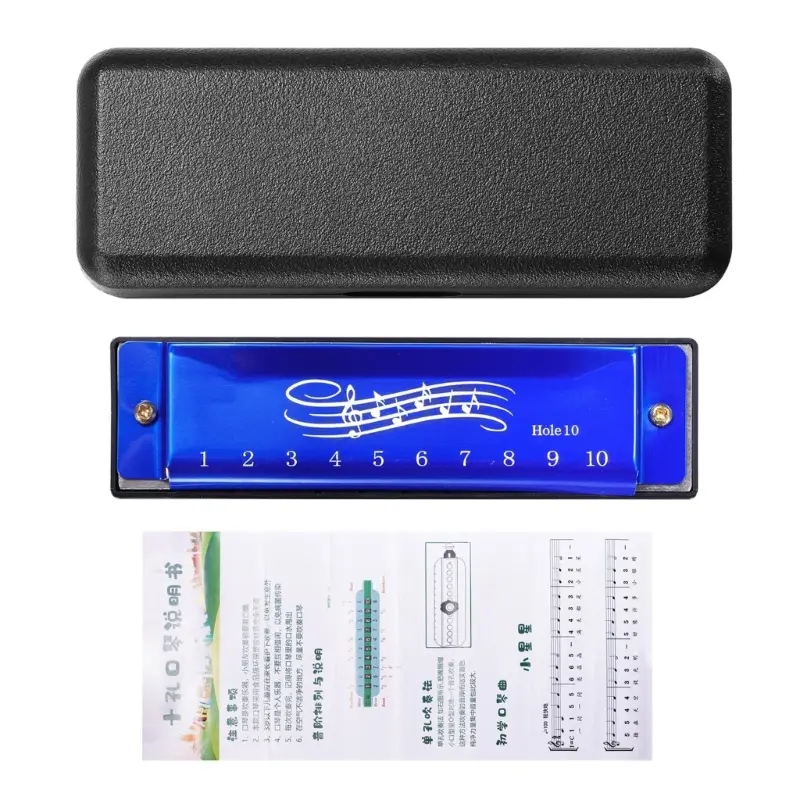 Harmonica in C Key, 10 Holes Blues-Harp Diatonic Harmonica 20 Tones Mouth Organ