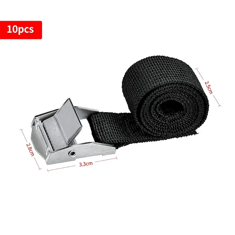 10 PC 2.5 x 65cm Reusable Fastening Tape Bike Tie With Zinc Alloy Buckle Durable Multil Purpose High Quality Strap Cable Ties