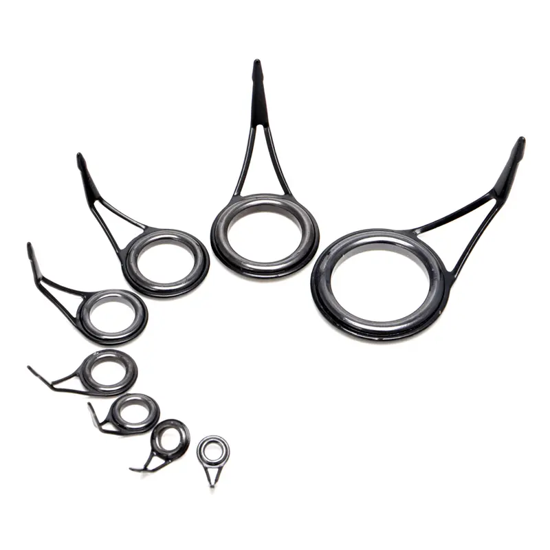 8pcs Fishing Rod Guide Tip Top Ring Circle Pole Repair Kit Set Fishing Jigging Ring Line Guides Eyes Sets Carpfishing Tools