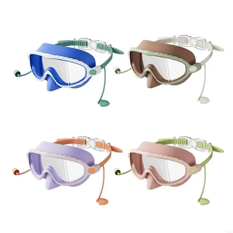 Kids Swimming Goggles for 3-16 Children Swim Goggles Water and Frogs Resistant Wide View Swimming Goggles With Earplugs
