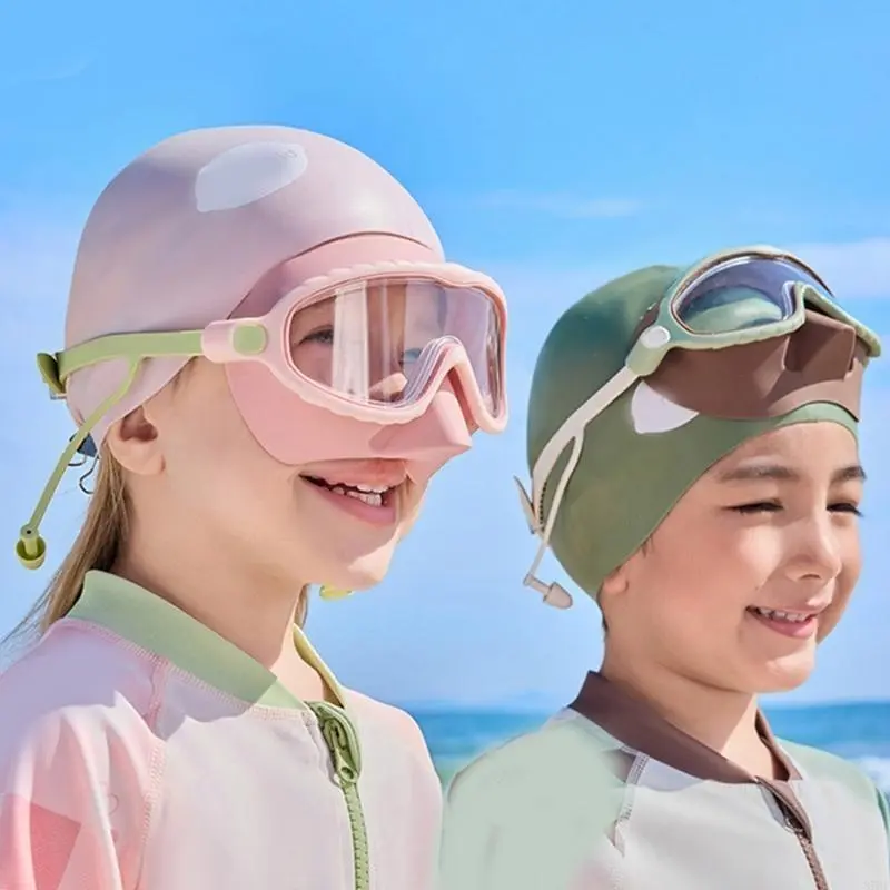 Kids Swimming Goggles for 3-16 Children Swim Goggles Water and Frogs Resistant Wide View Swimming Goggles With Earplugs