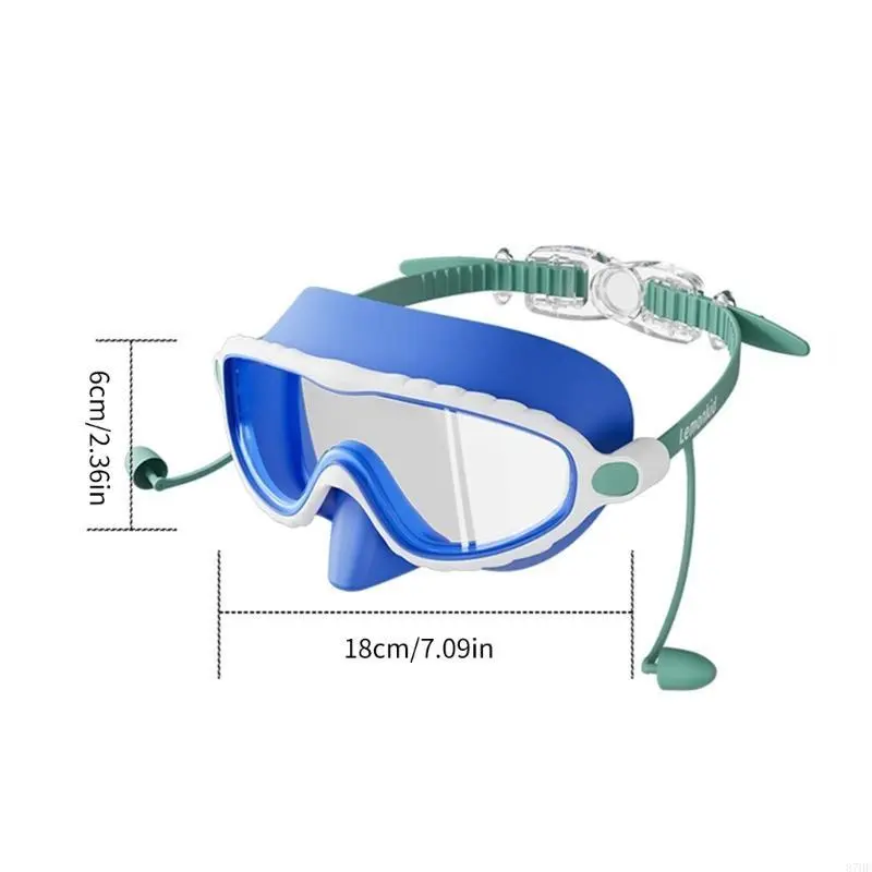 Kids Swimming Goggles for 3-16 Children Swim Goggles Water and Frogs Resistant Wide View Swimming Goggles With Earplugs