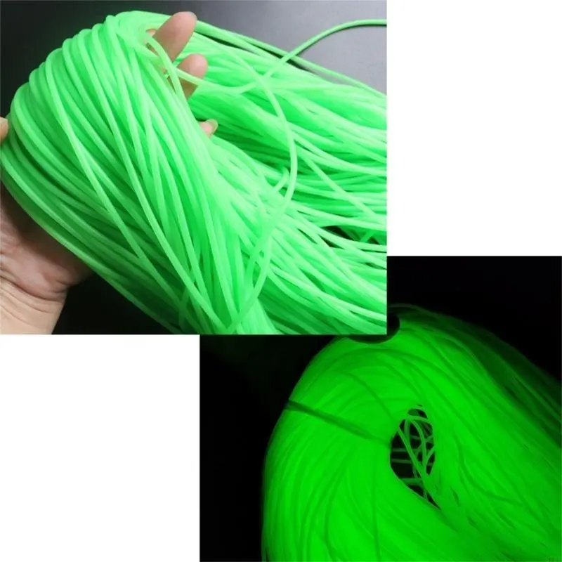 0.8/1/1.2/1.5/1.8/2mm Fishing Rig Hook Line Tubing Silicone Glow Pipe Glow Tube Rig Sleeves Glow in Dark Tubing