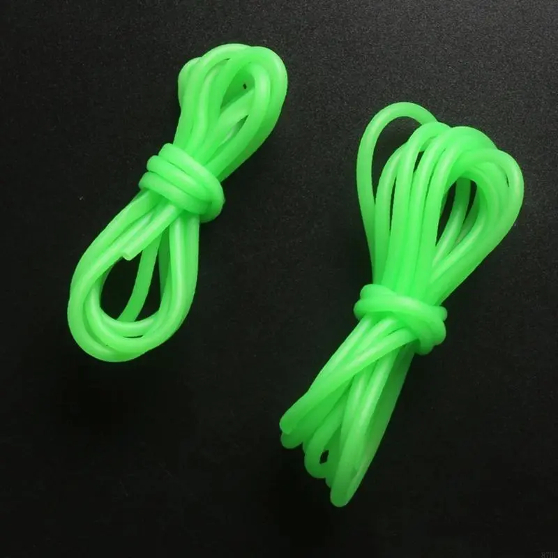 0.8/1/1.2/1.5/1.8/2mm Fishing Rig Hook Line Tubing Silicone Glow Pipe Glow Tube Rig Sleeves Glow in Dark Tubing
