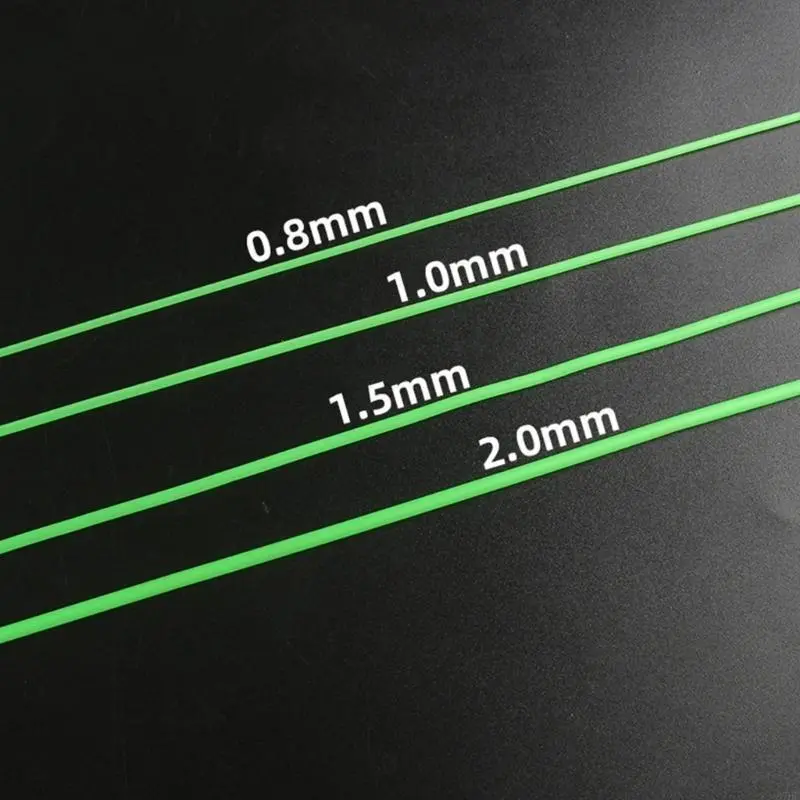 0.8/1/1.2/1.5/1.8/2mm Fishing Rig Hook Line Tubing Silicone Glow Pipe Glow Tube Rig Sleeves Glow in Dark Tubing