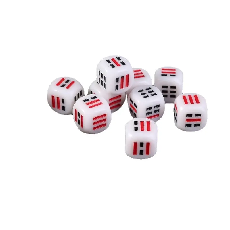 10Pcs/set New Foreign Trade Gossip Zhouyi Ching Dice Shake Hexagram 64 Hexagram Board Game Accessories