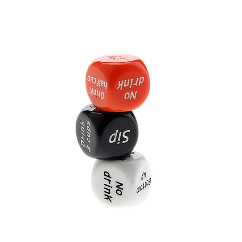 1PC Resin Creative Drinking Dice 20mm Black White Round Corner High Quality Boutique #20 Dice