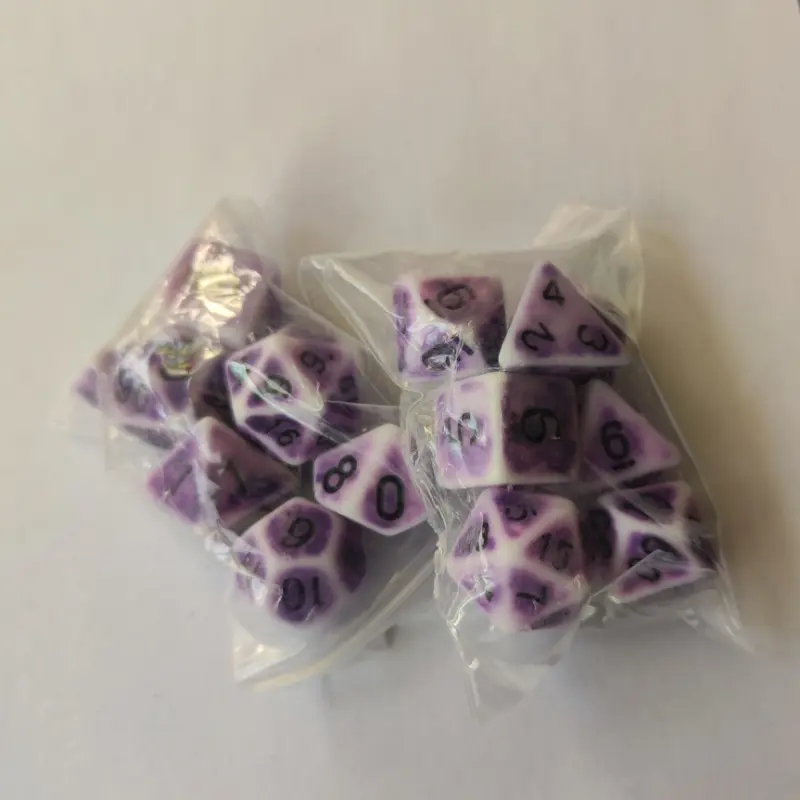7Pcs/set Dice Set D4 D6 D8 D10 D12 D20 Colorful Polyhedral Dice for Entertainment Board Game